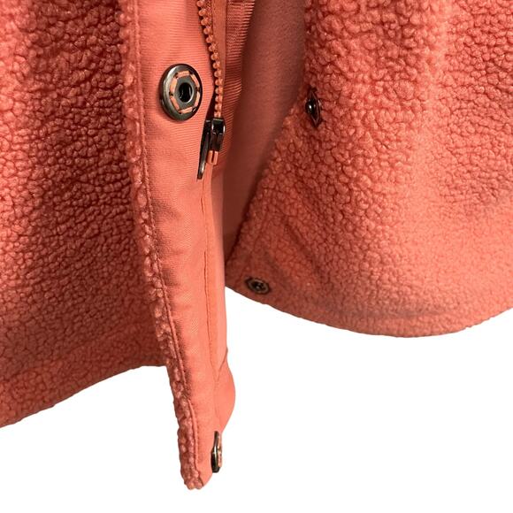 Columbia Hidden Ridge Fleece Sherpa Jacket in Peach Womens Size XL - Picture 3 of 7